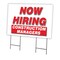 Signmission Now Hiring Construction Managers Yard & Stake outdoor plastic coroplast, 2436 CONSTRUCTION MANAGERS C-2436 CONSTRUCTION MANAGERS - alternate 1